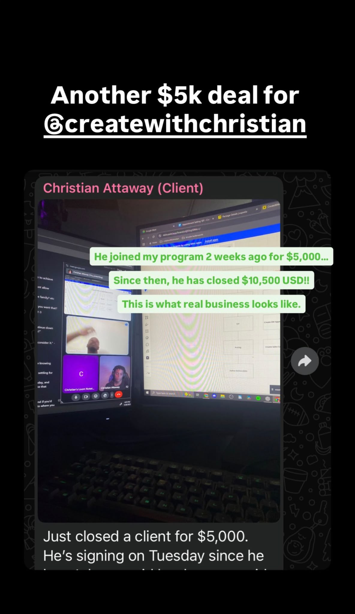 Sales Wizards client result